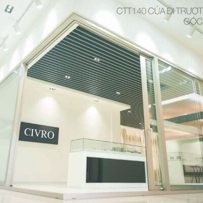 CTT140V | Cửa đi trượt nâng vuông góc 90 độ (2 ray)