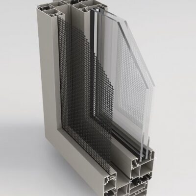 CINAL NWS55OU | Cửa sổ mở quay ngoài có lưới chống muỗi